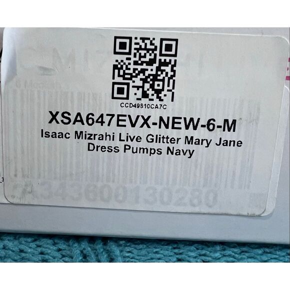 Isaac Mizrahi Navy Metallic Mary Jane 6M - Picture 9 of 9